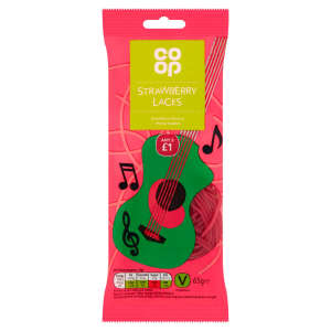 Co-op Strawberry Laces 65g