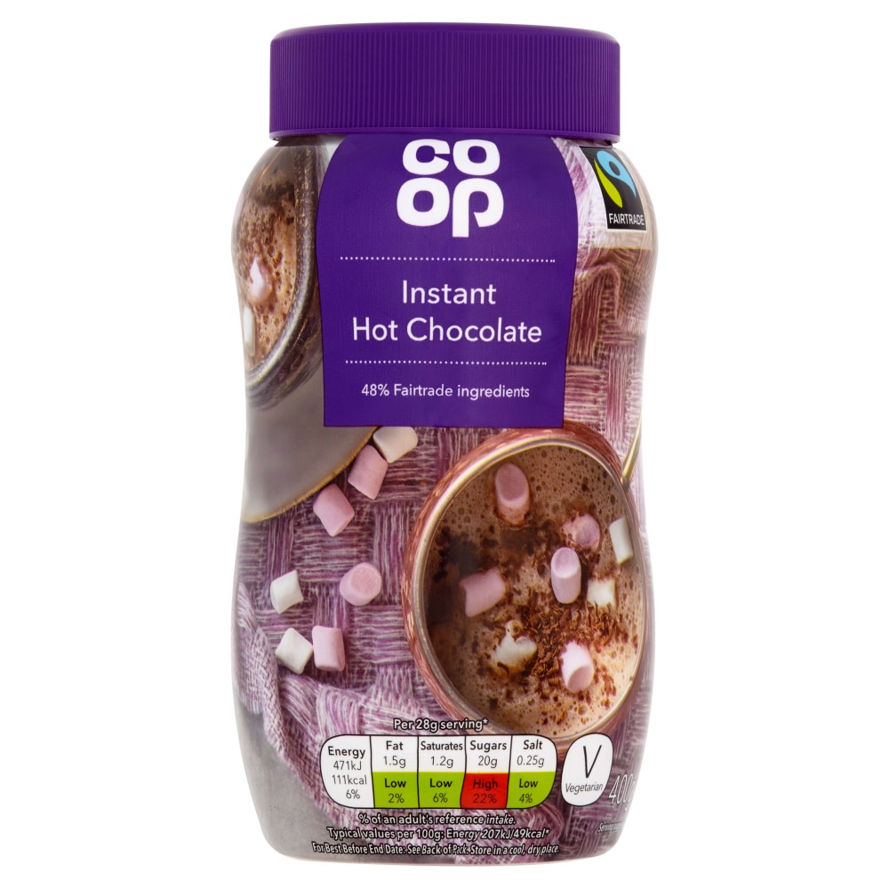 Coop Fairtrade Instant Hot Chocolate 400g Coop