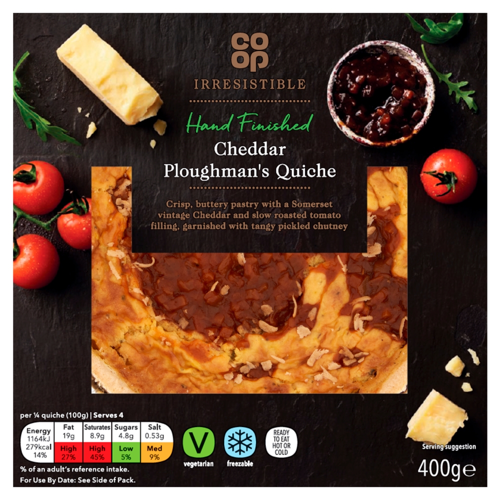 Co-op Irresistible Ploughman’s Quiche 400g