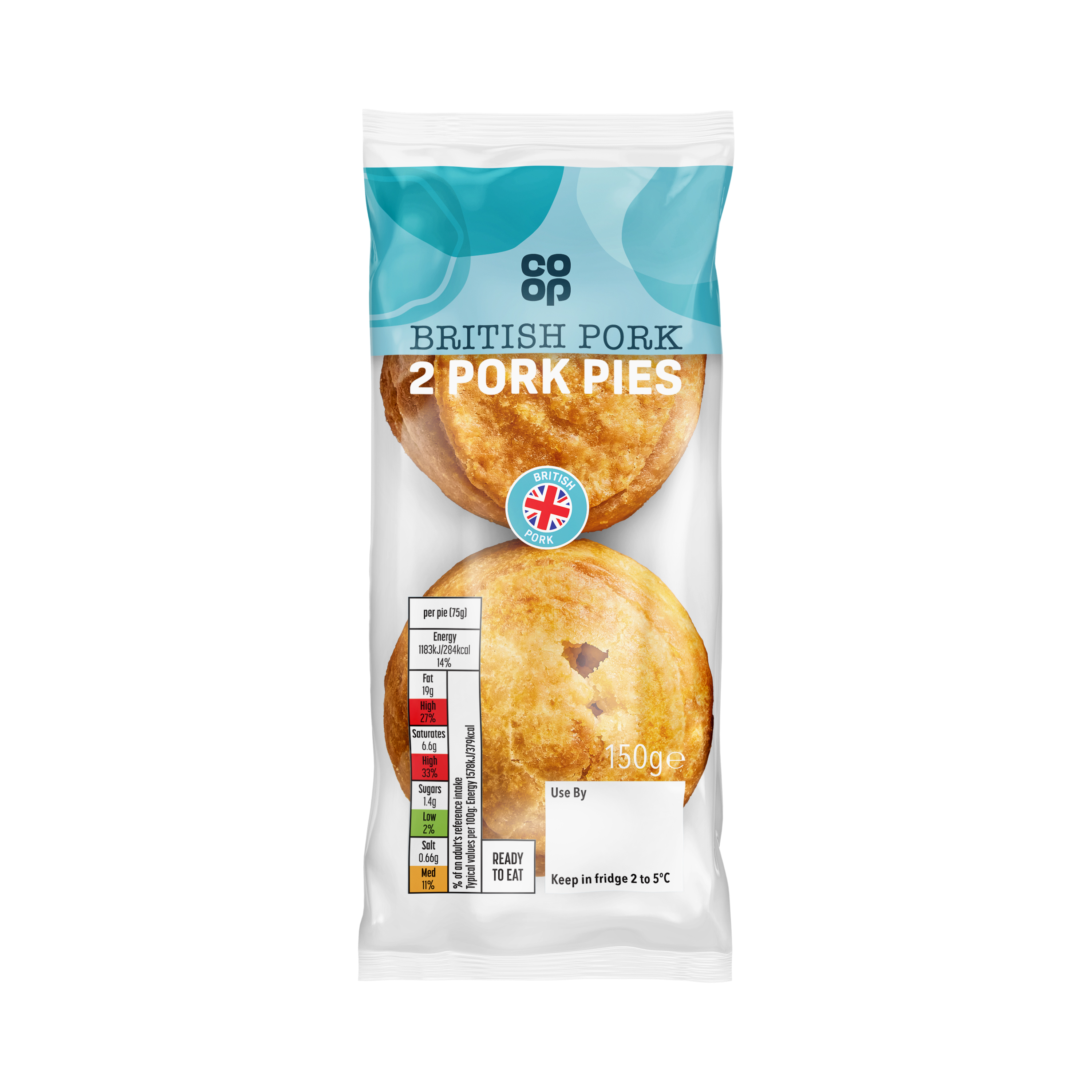 Co-op 2 Snack Crispy Bake Pork Pies 150g