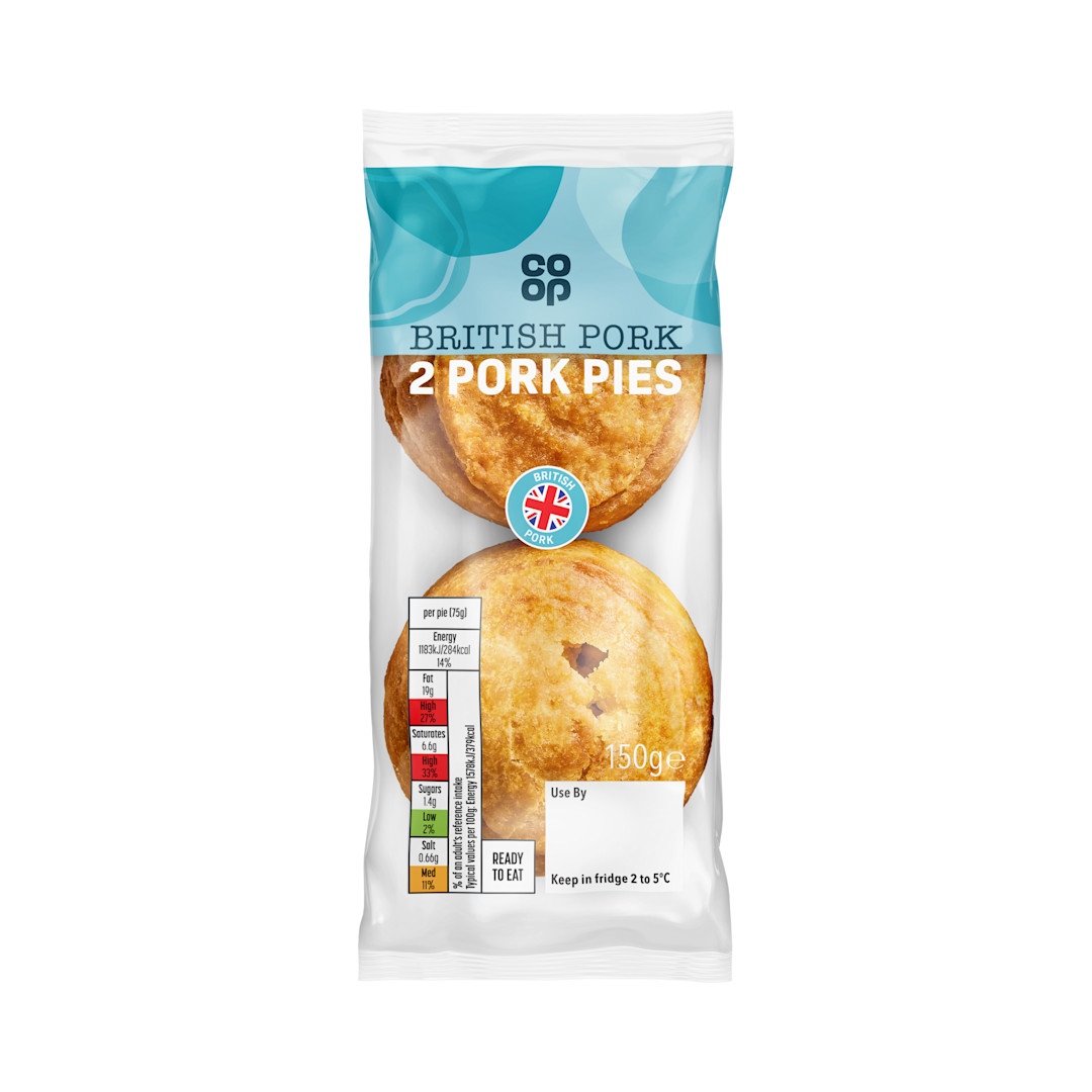 Co-op 2 Snack Crispy Bake Pork Pies 150g