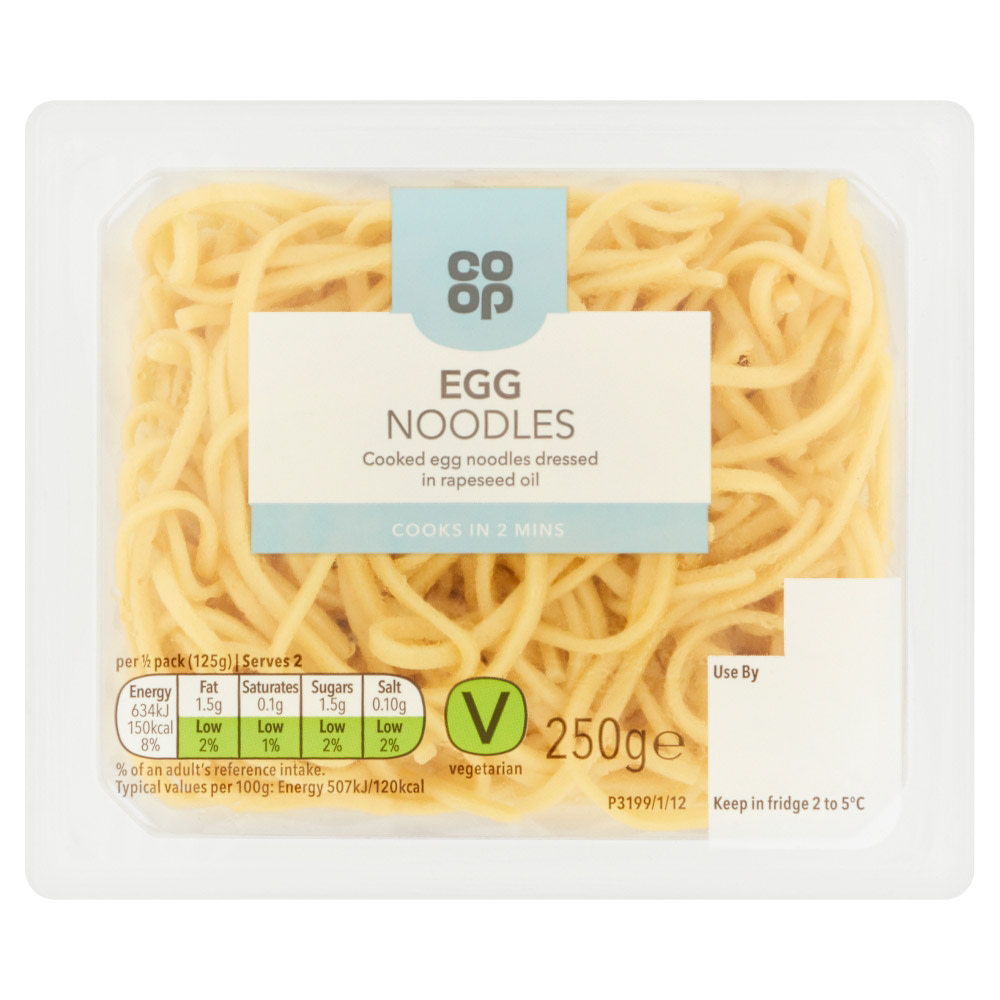 Co Op Free Range Egg Noodles 250g Co Op
