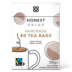 Co-op Honest Value Fairtrade 80 Tea Bags 200g