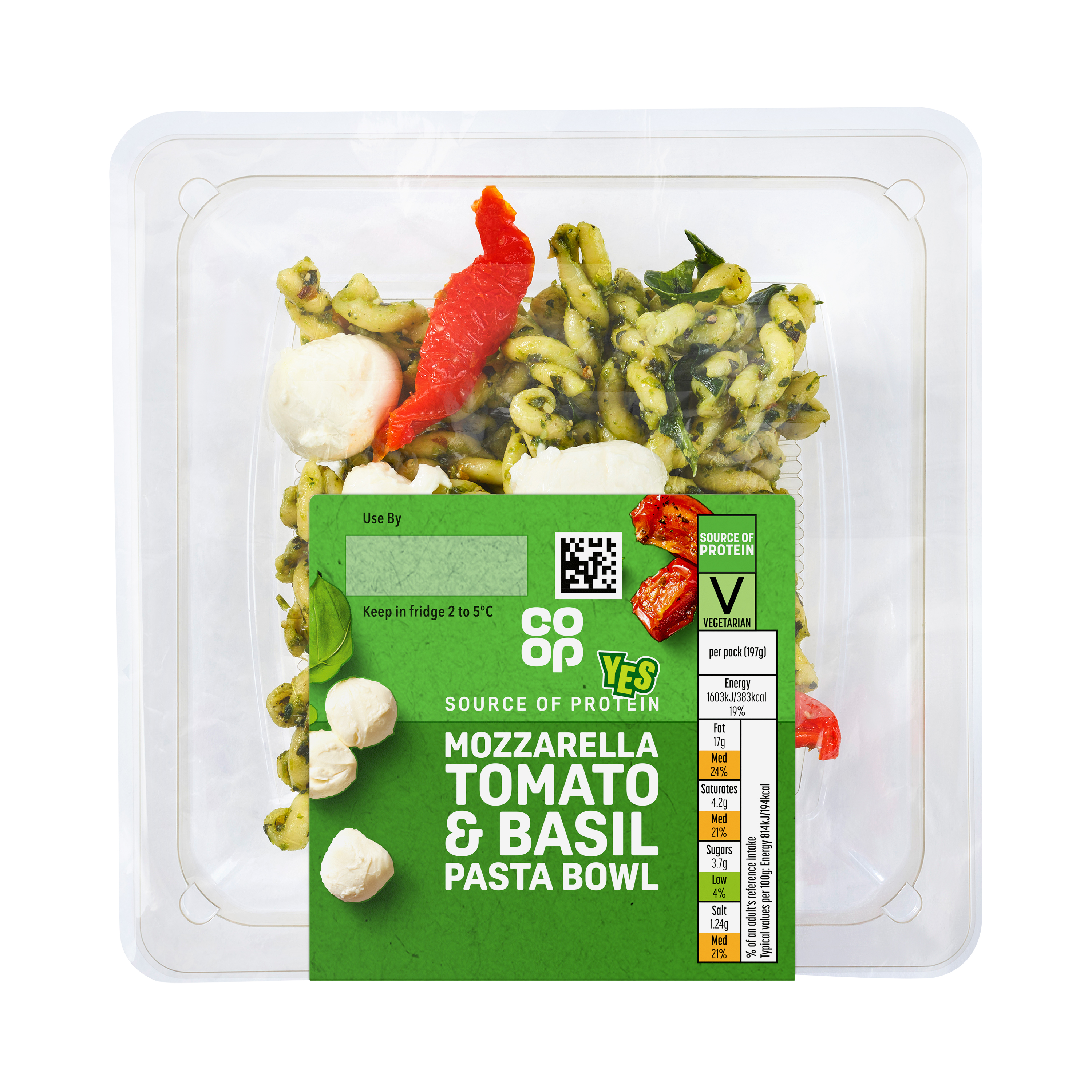 Co-op Mozzarella Tomato & Basil Pasta Bowl 197g