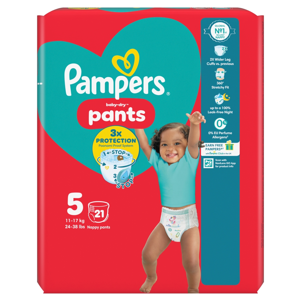 Pampers Baby Dry Pants Size 5 Carry Pack 21pk