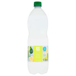 Co-op Lemon and Lime Flavour Sparkling Spring Water drink No Added Sugar with Sweeteners 1 Litre