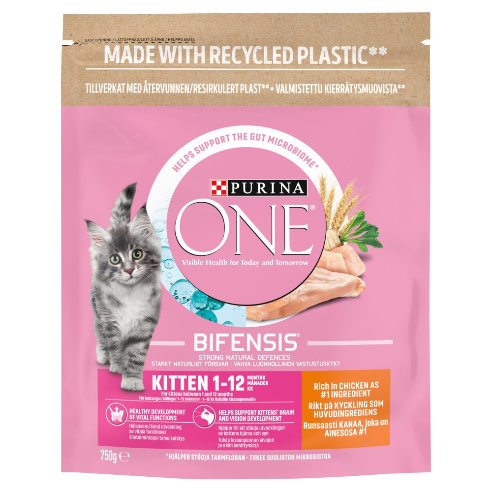Purina ONE Kitten Dry Cat Food Chicken 750g - Co-op