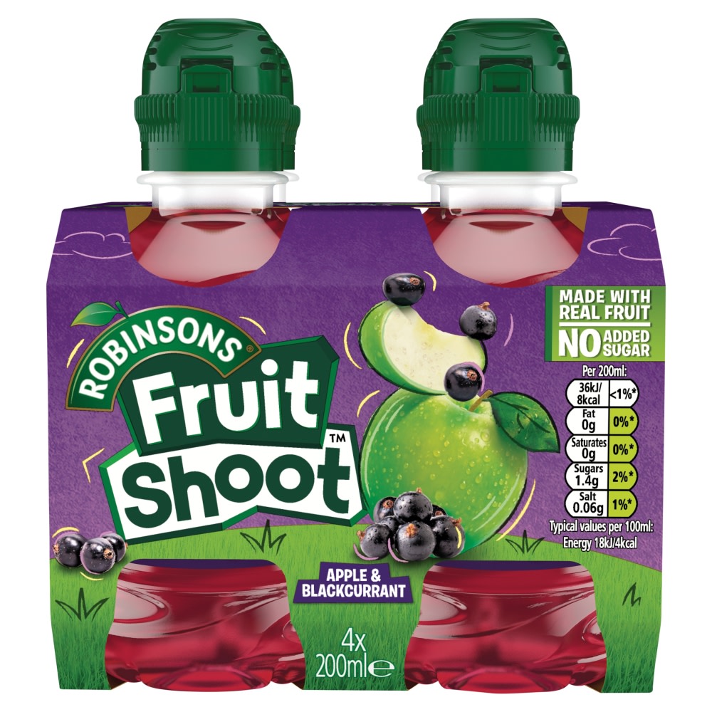 Robinsons Fruit Shoots Low Sugar Summer Fruits 4 x 200ml