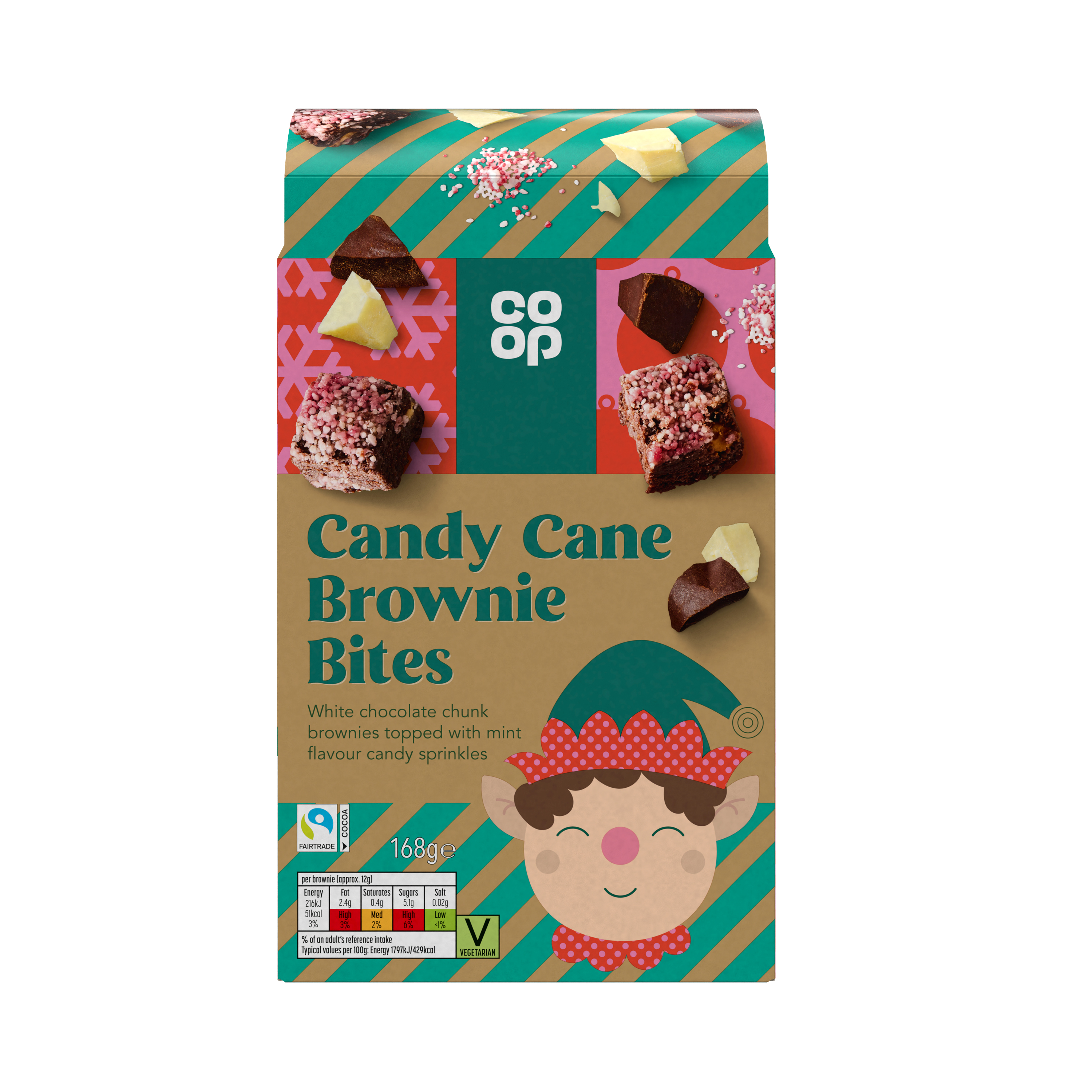 Co-op Christmas Candy Cane Brownie Bites