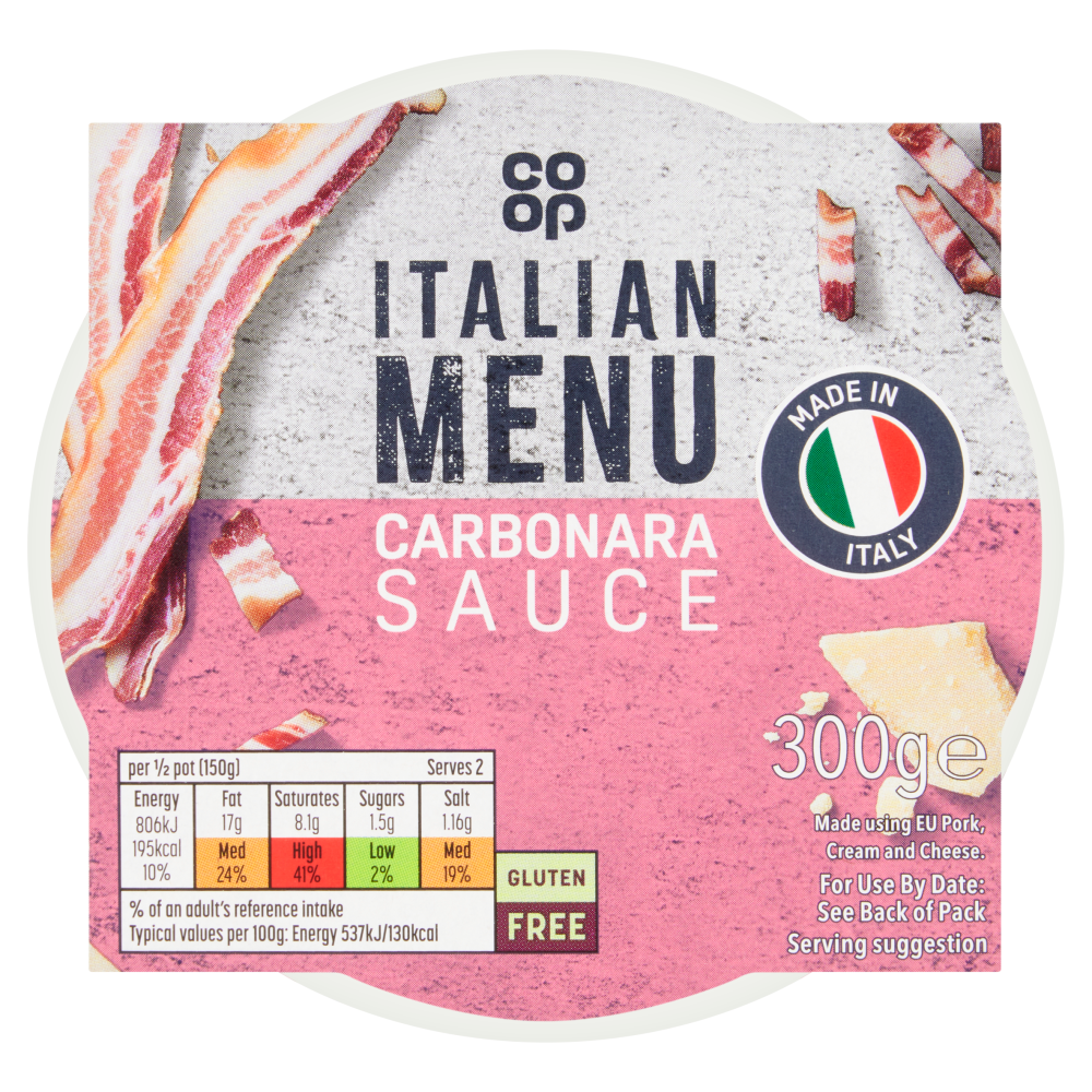 Co-op Fresh Carbonara Pasta Sauce 300g