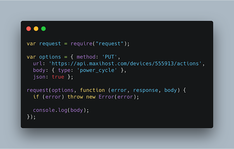 power management api endpoint