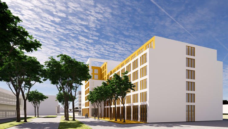 houtbouw woningcomplex