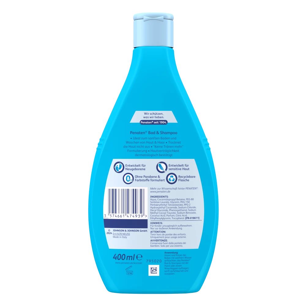 Penaten® Bad & Shampoo – Rückseite