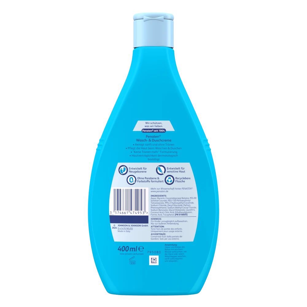 Penaten® Wasch- & Duschcreme – Rückseite