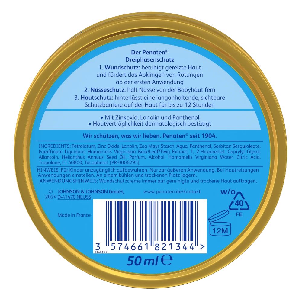 Penaten® Creme – Rückseite