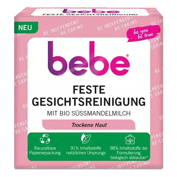 bebe Pflegende feste Gesichtsreinigung – seifenfreie Formel