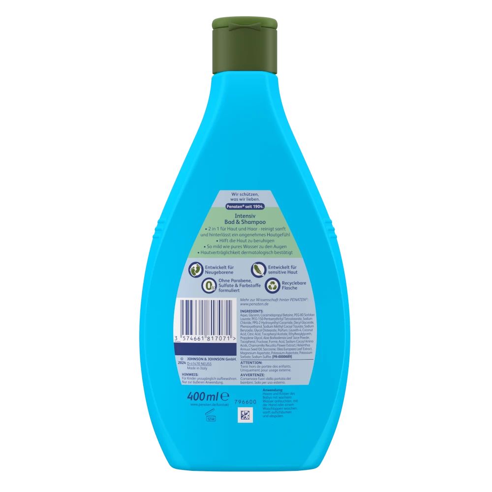 Penaten® Intensiv Bad & Shampoo – Rückseite