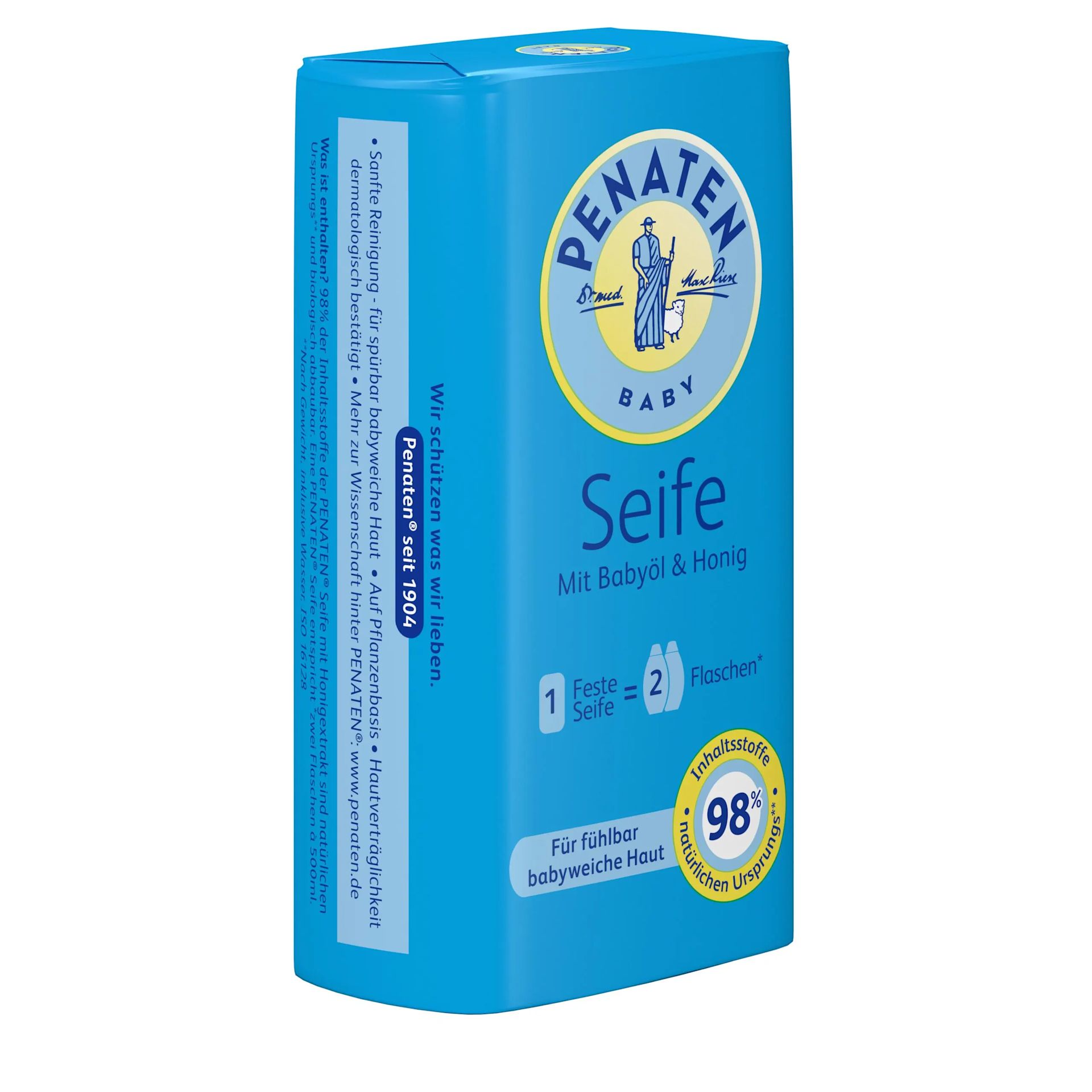 Penaten® Seife – Verpackung Seitenansicht