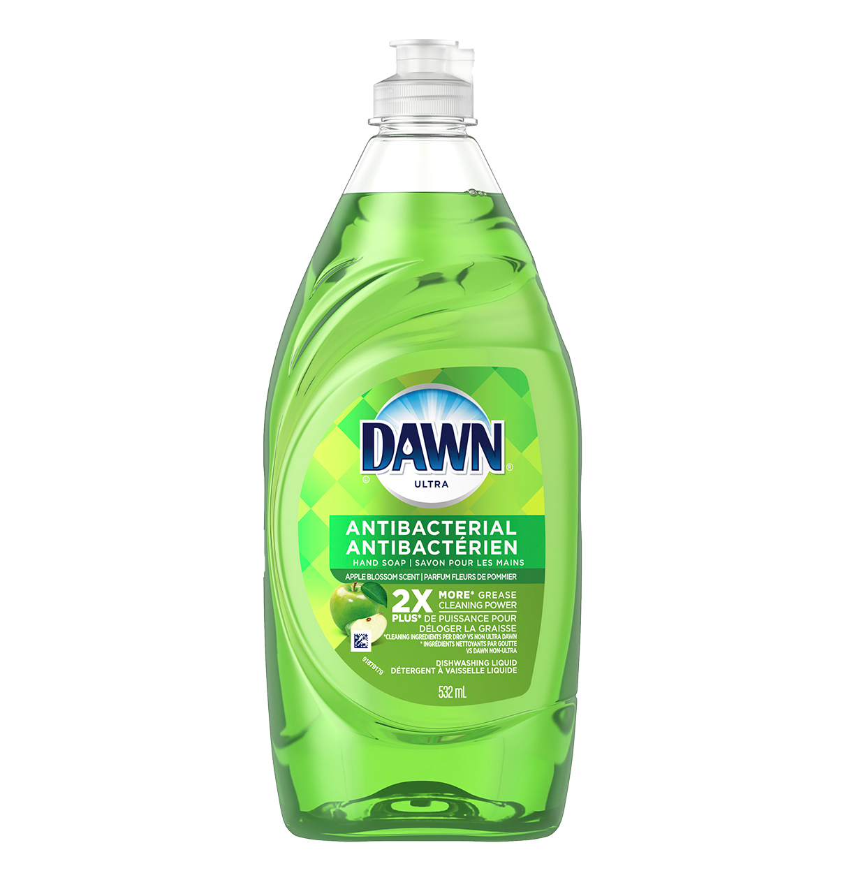 Dawn Ultra - Savon antibactérien pour les mains et liquide à vaisselle - odeur de fleur de pommier | Savon à vaisselle Dawn