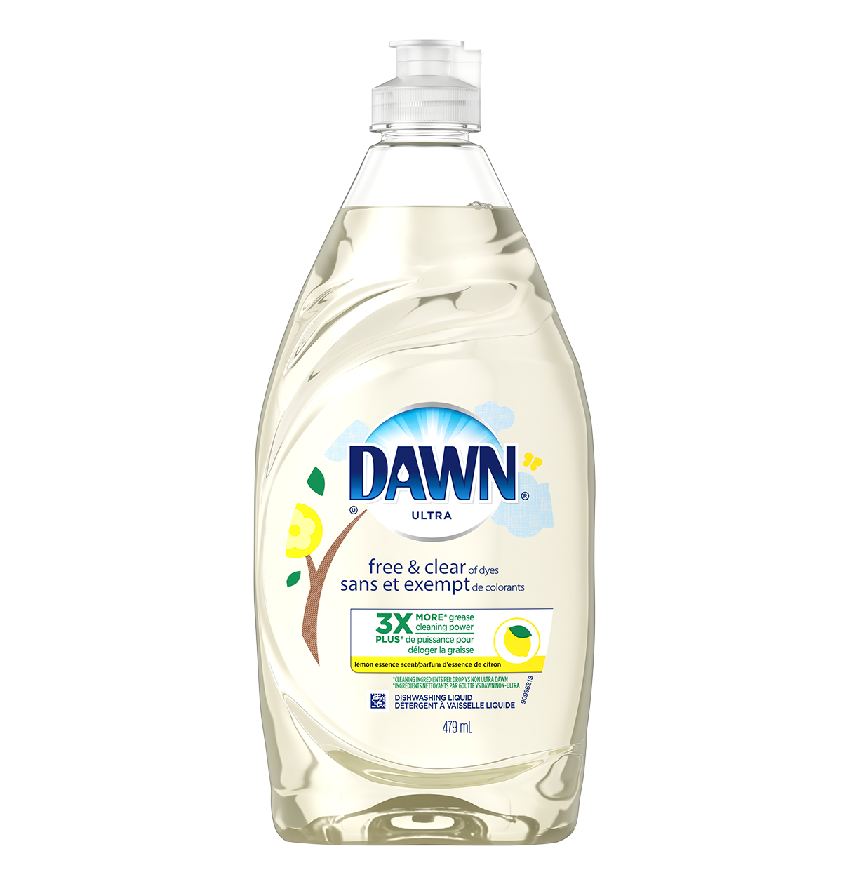 Dawn Free & Clear - Liquide à vaisselle, essence de citron