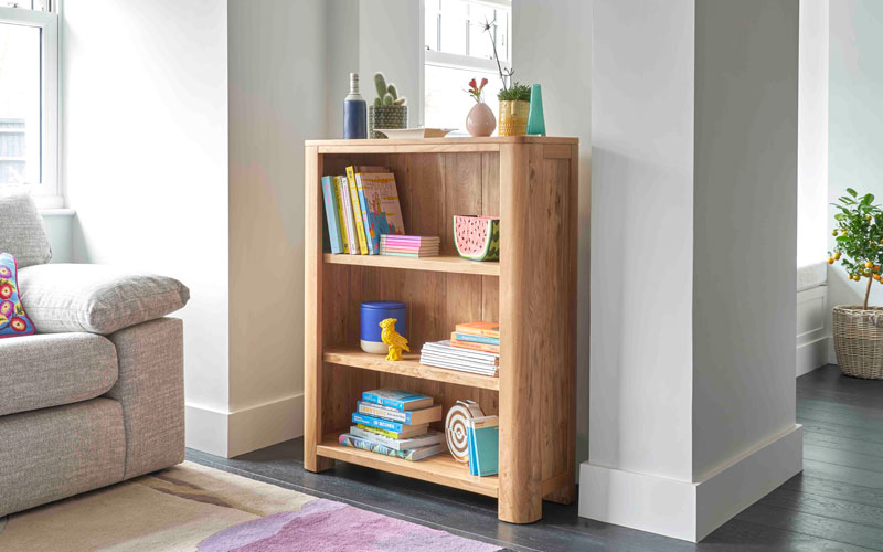 oak small bookcase romsey oak furnitureland