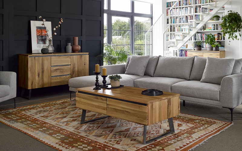 matching industrial living room furniture