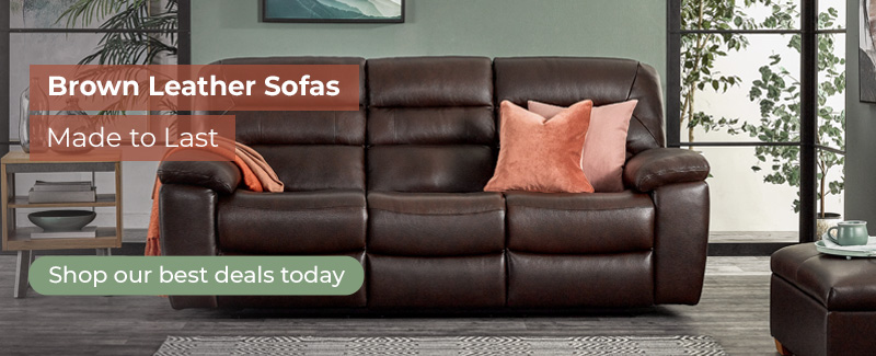 finley brown leather sofa