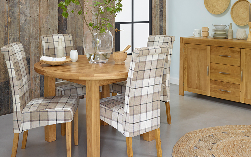 small oak table and chairs