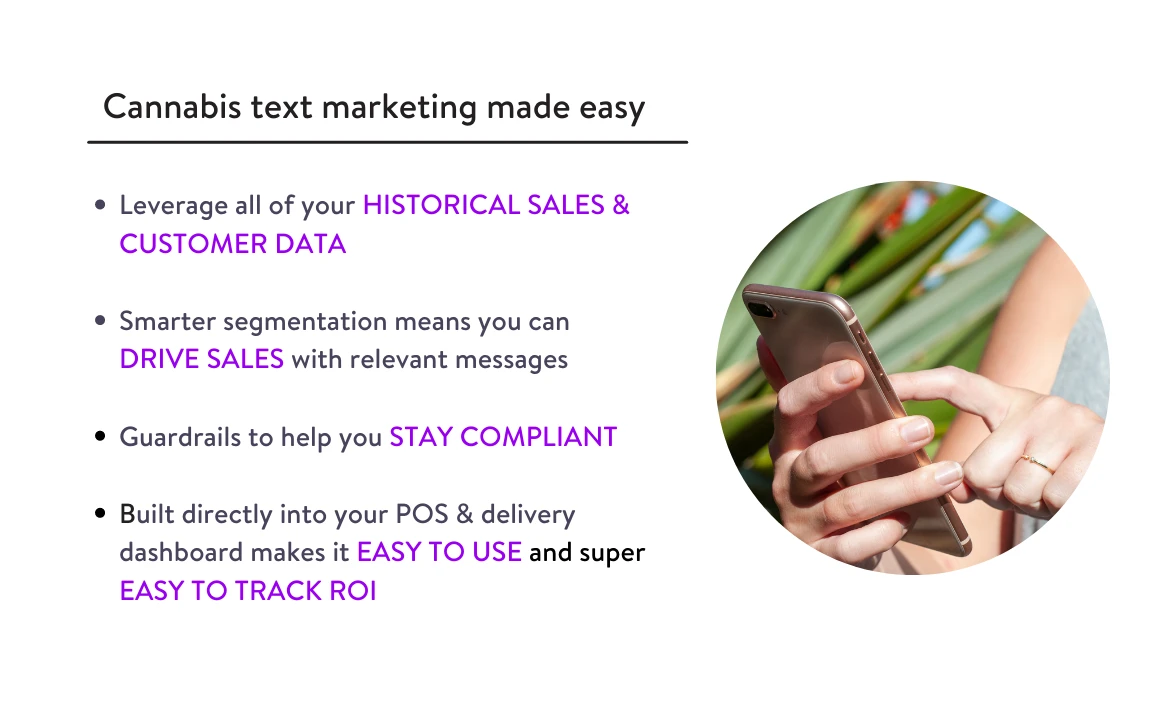 Cannabis marketing made easy with SMS built into the cannabis POS dashboard