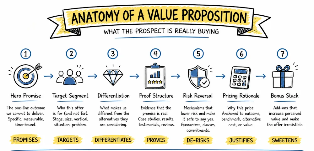 The Anatomy of a Value Proposition: the seven components of what a prospect is really buying