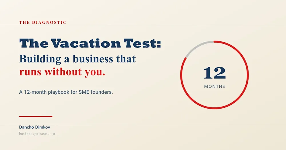 The Vacation Test - 12-month playbook cover