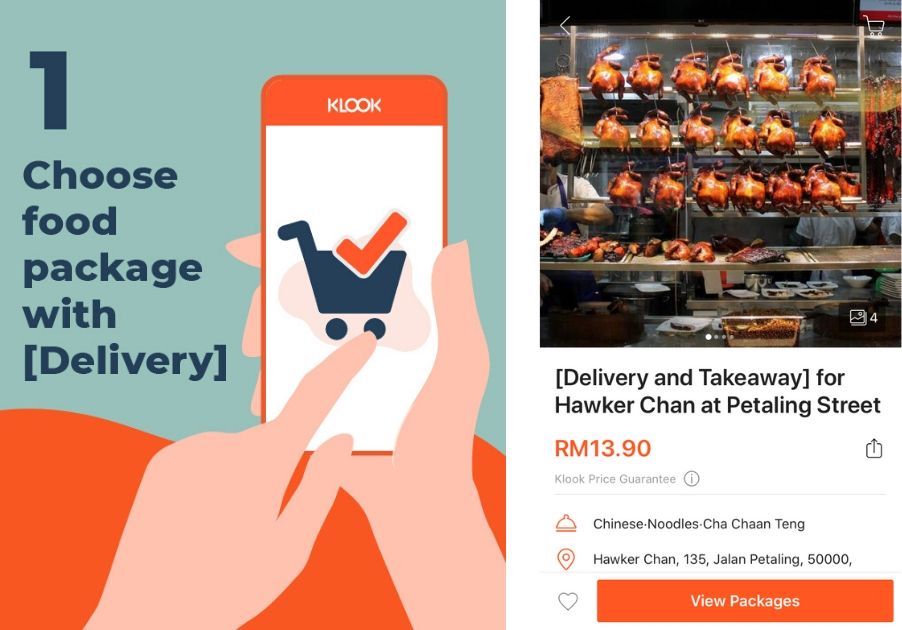 klook food delivery step 1