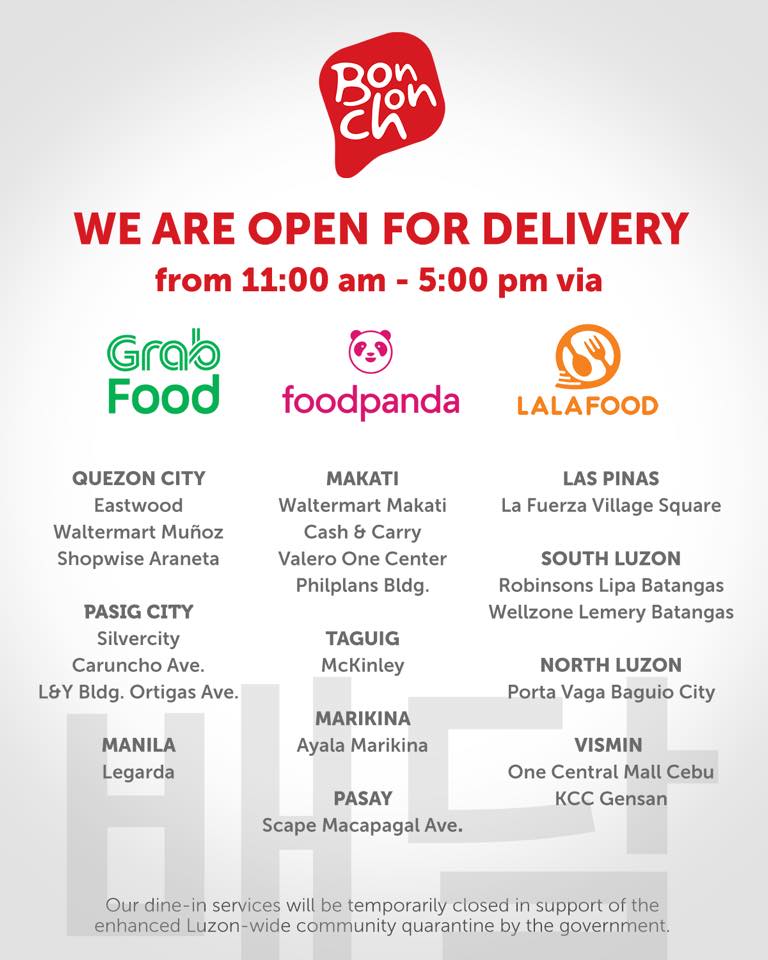 A List Of Food Delivery Options Currently Available In Metro Manila ...