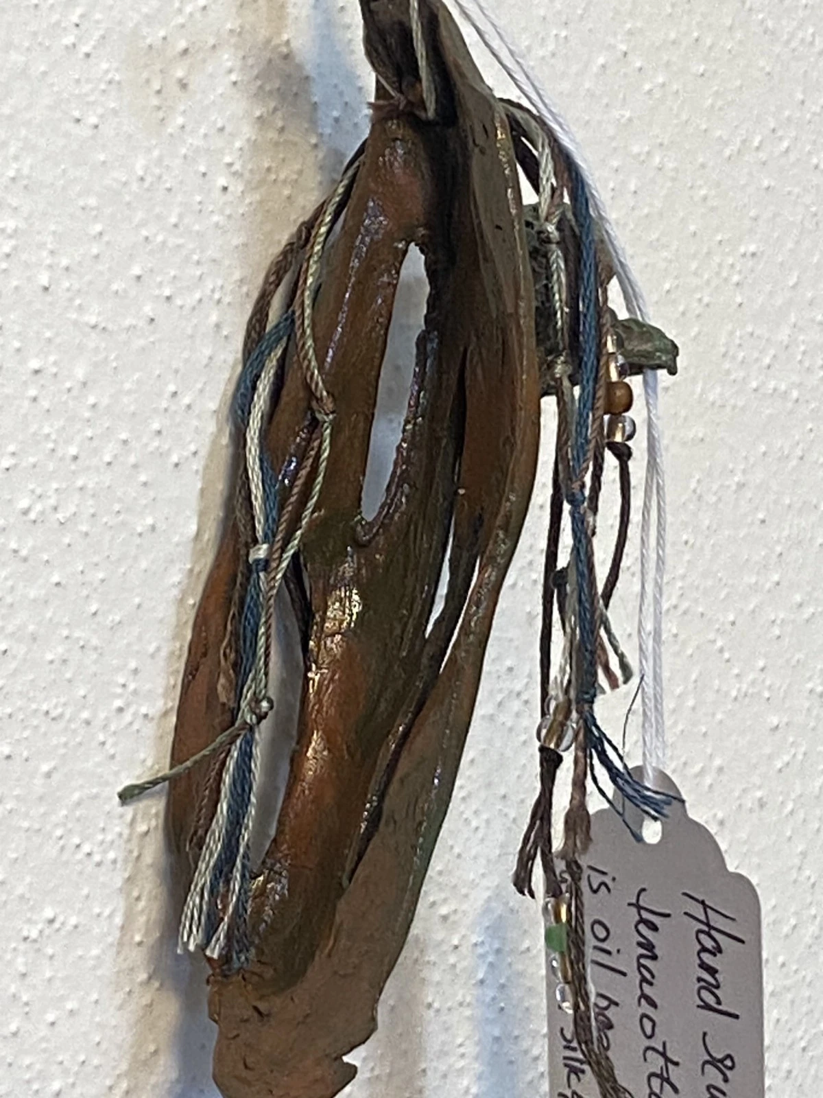 Mixed Media Botanical Jewelry - Silk Hemp Cotton & Glass Beads - Sculpted Pods