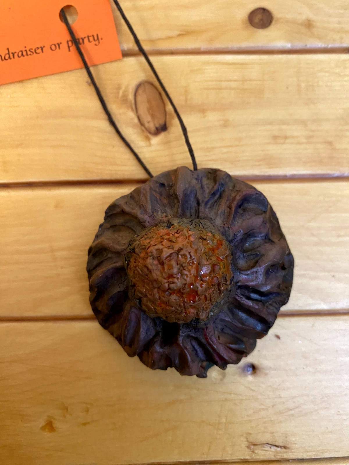 Small Echinacea Flower Cookie Press – Hand Sculpted Terracotta