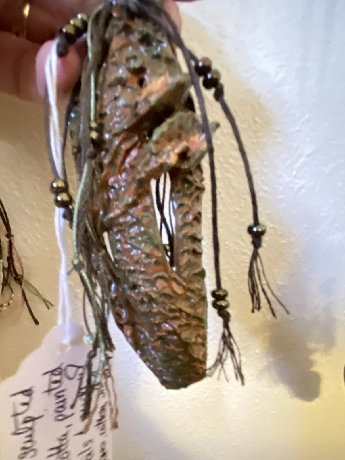 Mixed Media Botanical Jewelry - Silk Hemp Cotton & Glass Beads - Sculpted Pods