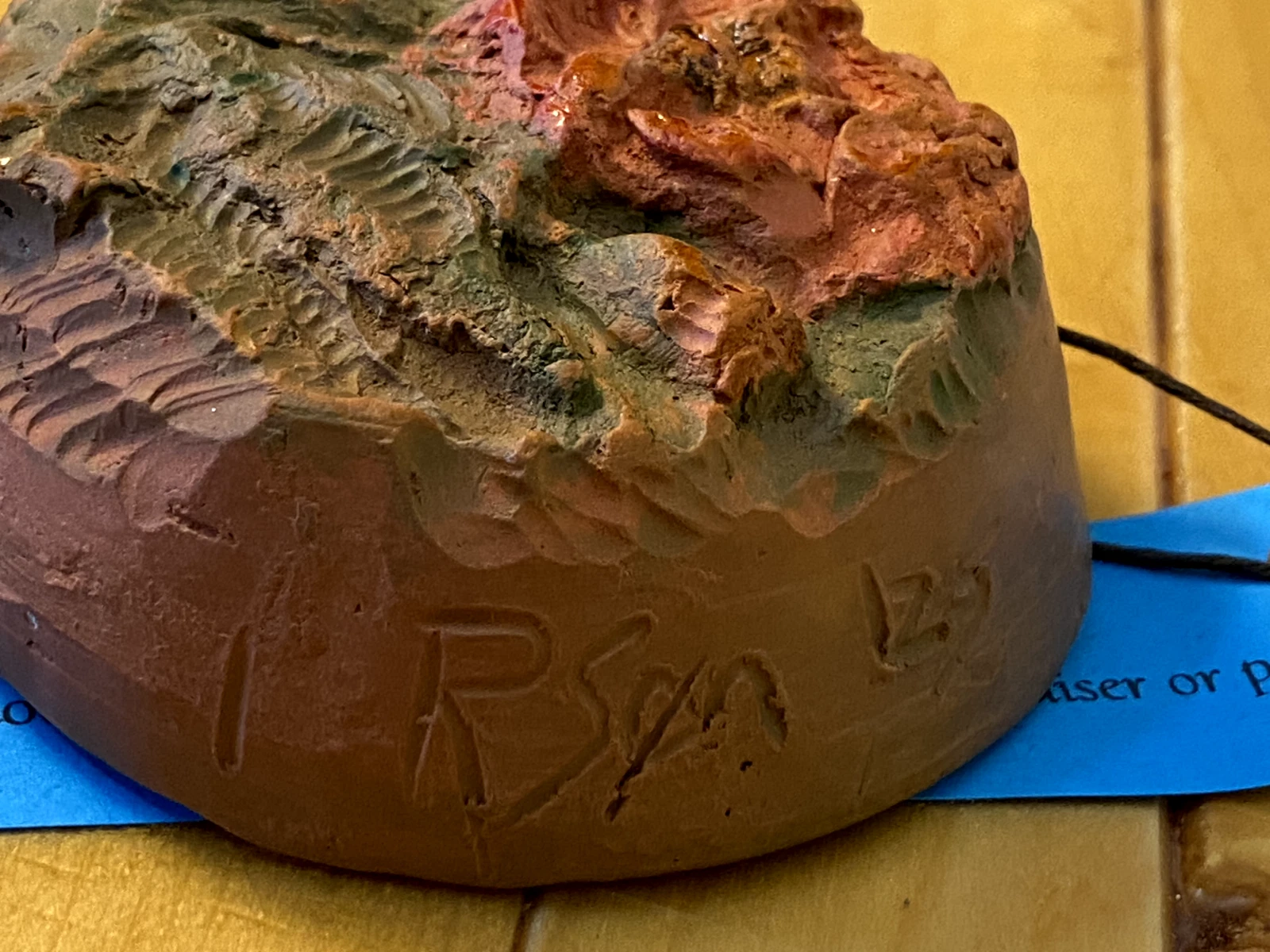 Original Art - Artist Made Bread Poppy Flower Cookie Press – Hand Sculpted - Image 2