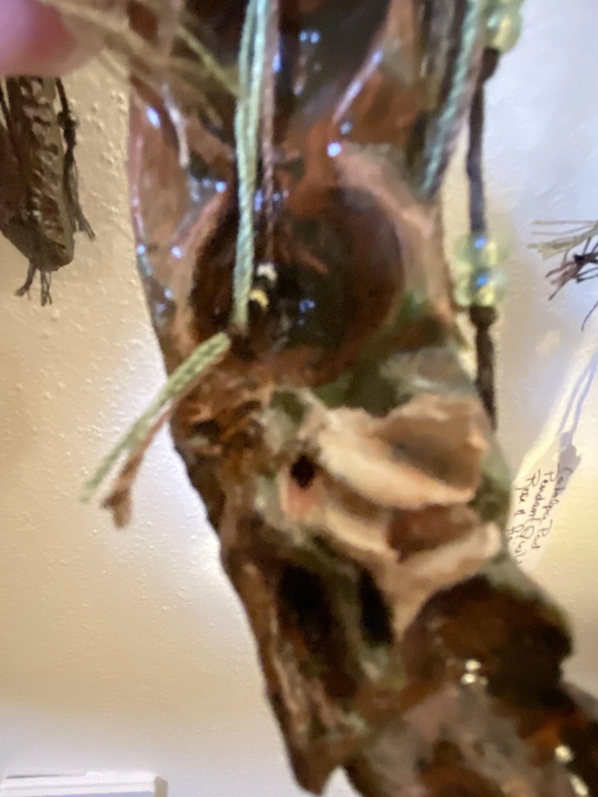 Mixed Media Botanical Jewelry - Silk Hemp Cotton & Glass Beads - Sculpted Pods - Image 3