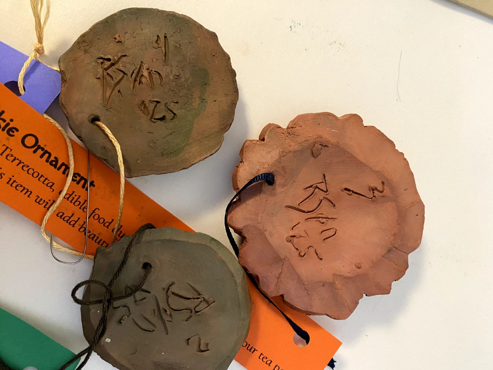 Hand Sculpted Terracotta Flower Ornaments – Handmade Garden Decor - Image 2