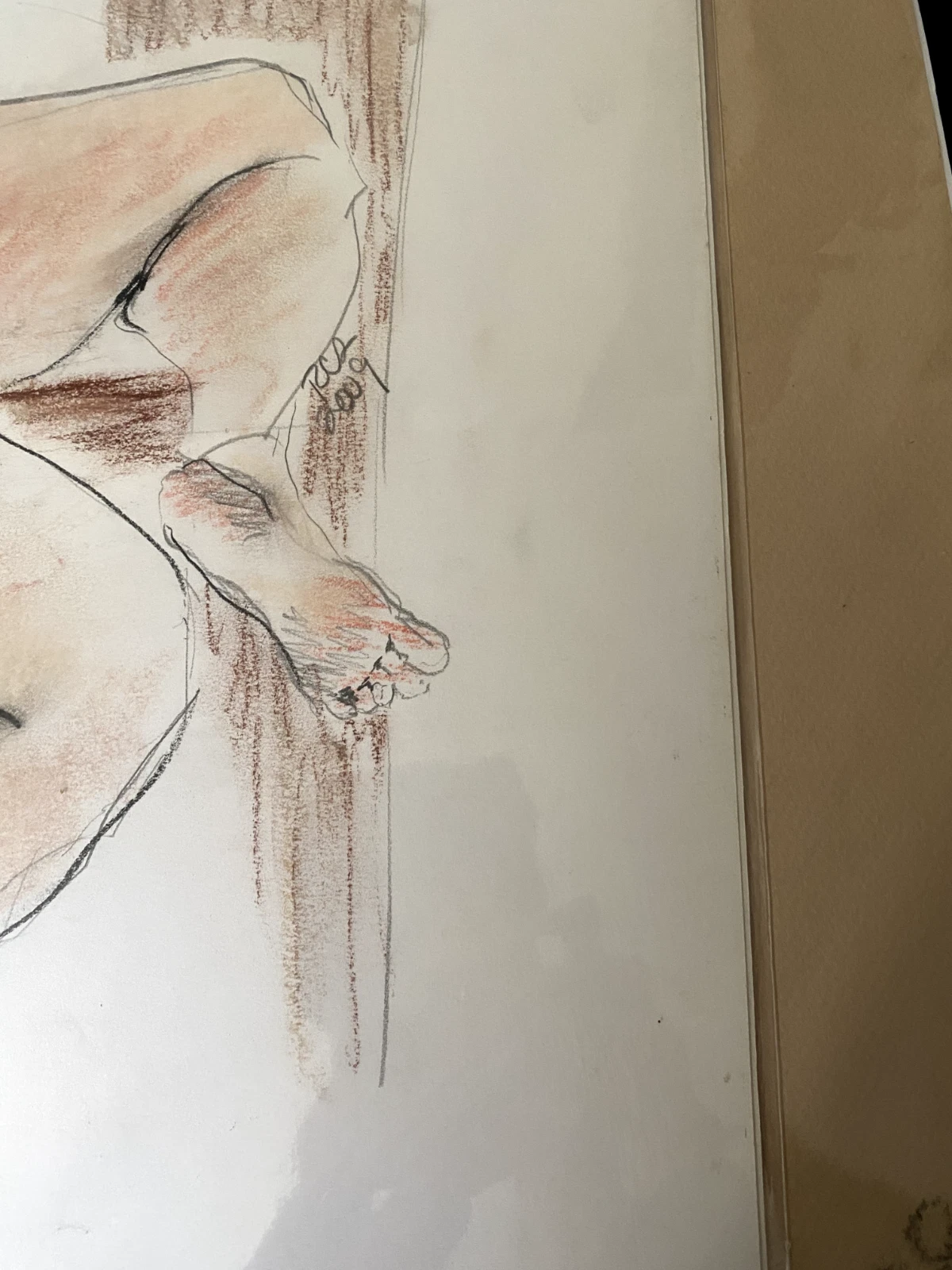 Original Nude Pastel Figure Study – Life Drawing Class, Soft Expressive Artwork - Image 4