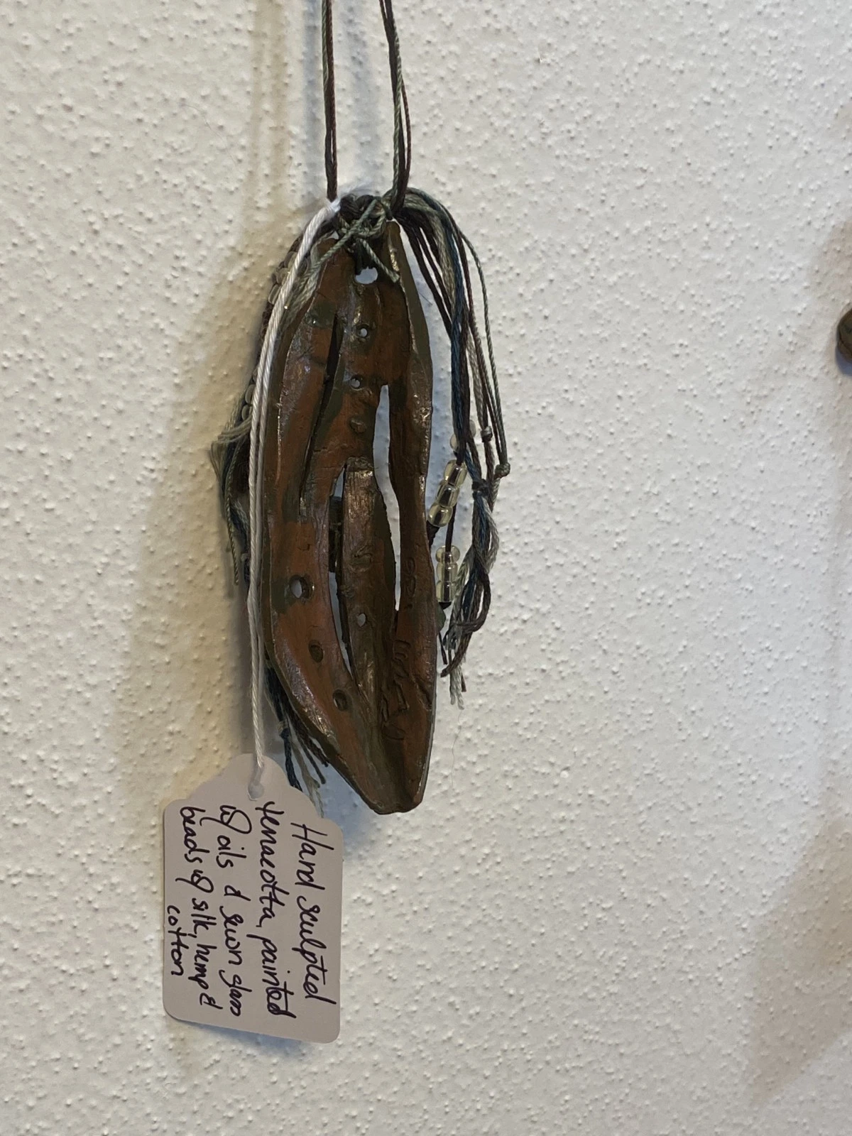 Mixed Media Botanical Jewelry - Silk Hemp Cotton & Glass Beads - Sculpted Pods