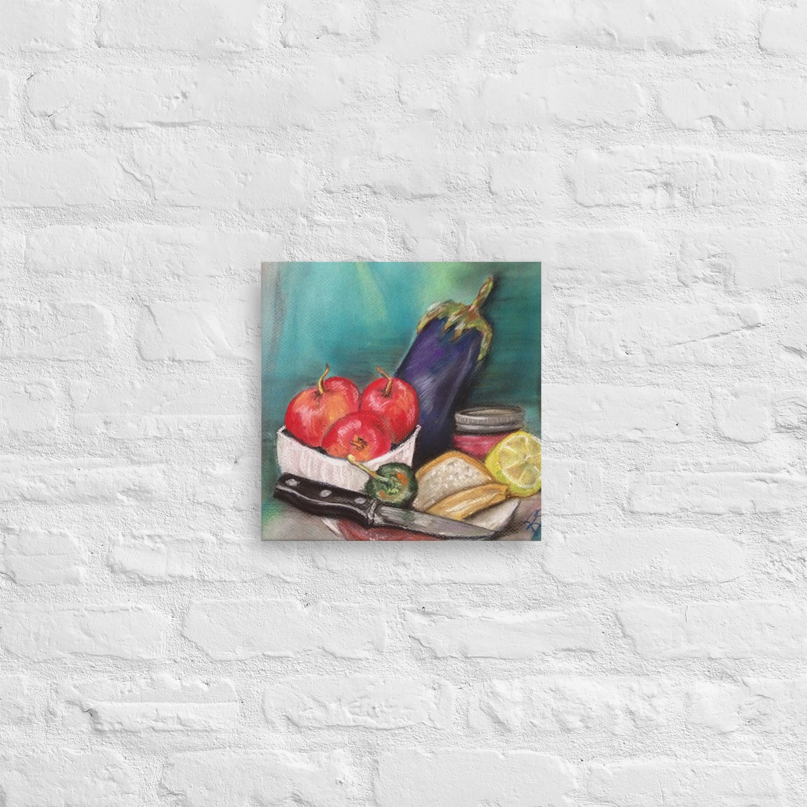 Kitchen Art Print - Eggplant - Print from Original Pastel - Image 3