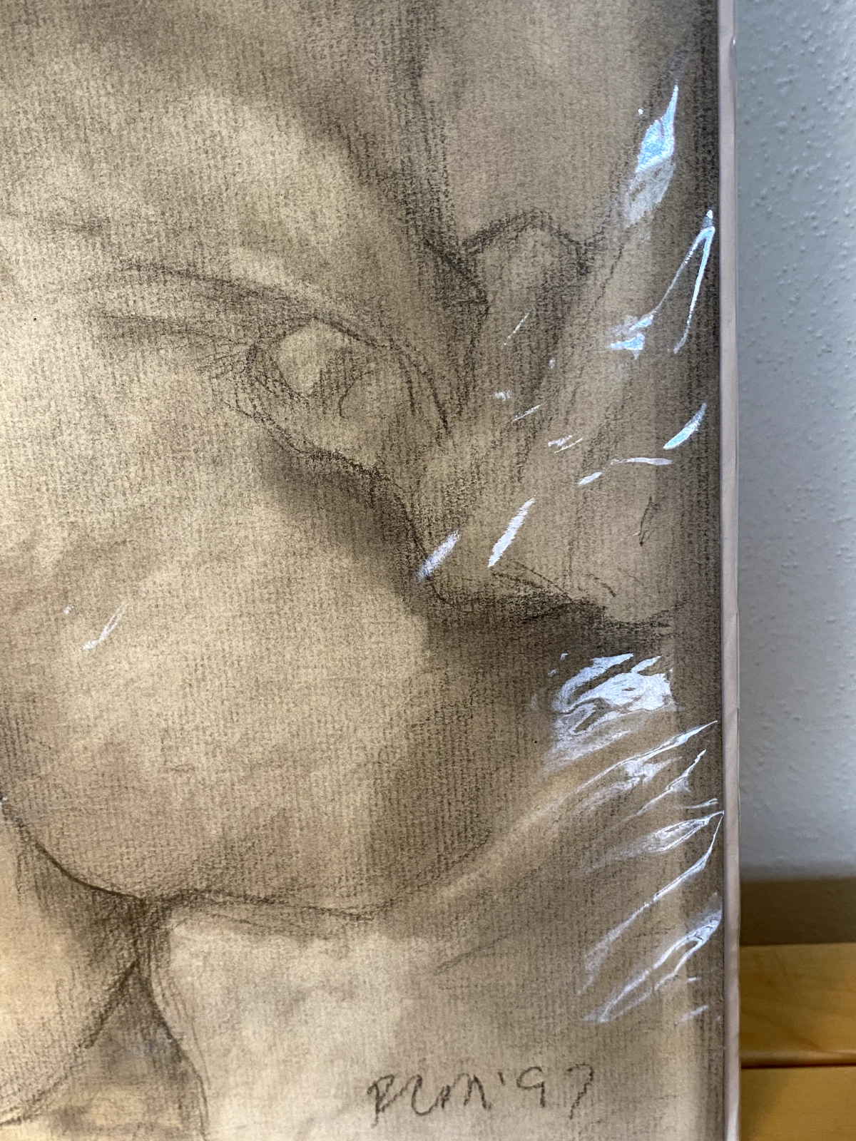 Original Charcoal & Graphite Male Nude Figure Study – Life Drawing - Image 2