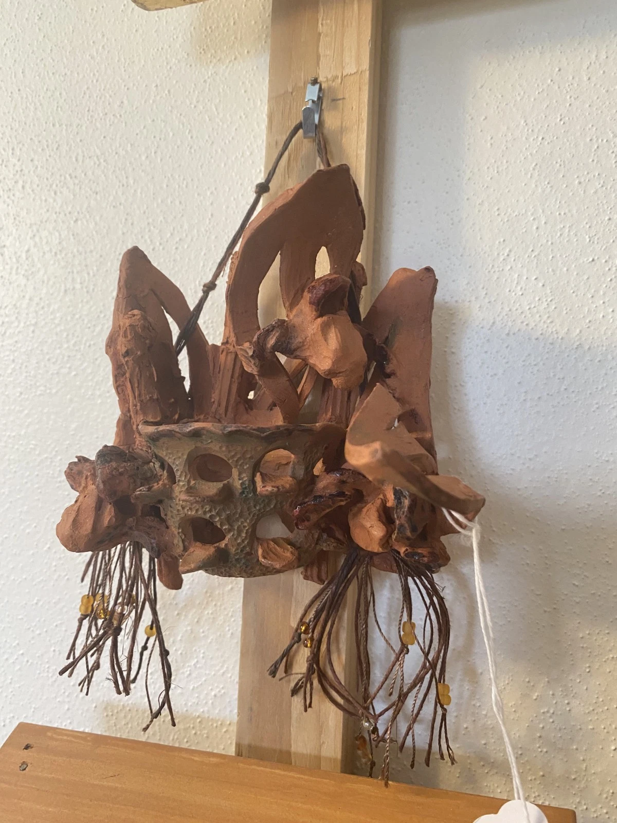 Wisconsin Lady Slipper Orchid Air Plant Holder - Sculpted Terracotta Fiber Art