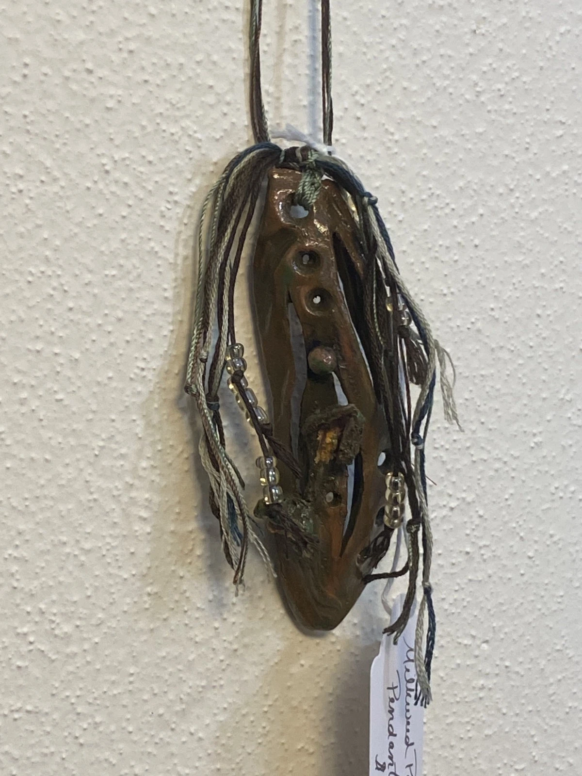 Mixed Media Botanical Jewelry - Silk Hemp Cotton & Glass Beads - Sculpted Pods - Image 2