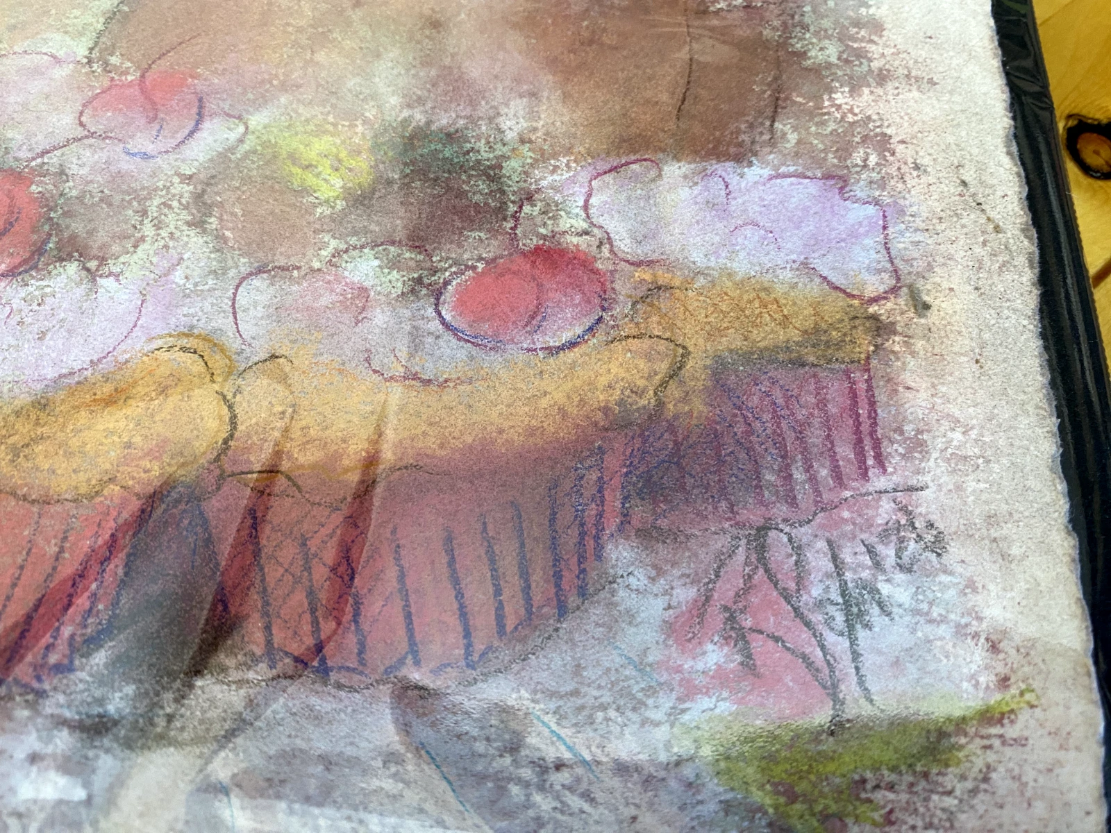 Original Pastel Cupcake Still Life – Pink Dessert Kitchen Art - Image 3