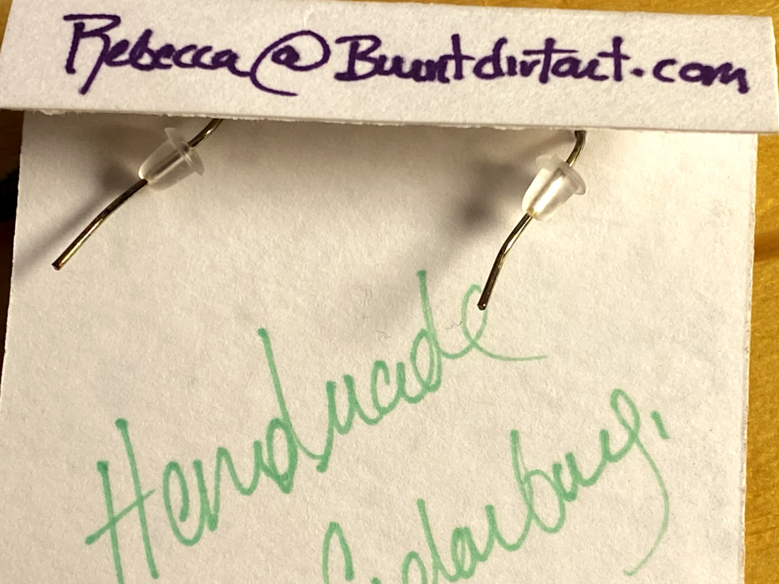 Hand Sewn Buckthorn Art | Cotton Leaves & Glass Beads Earrings - Image 3