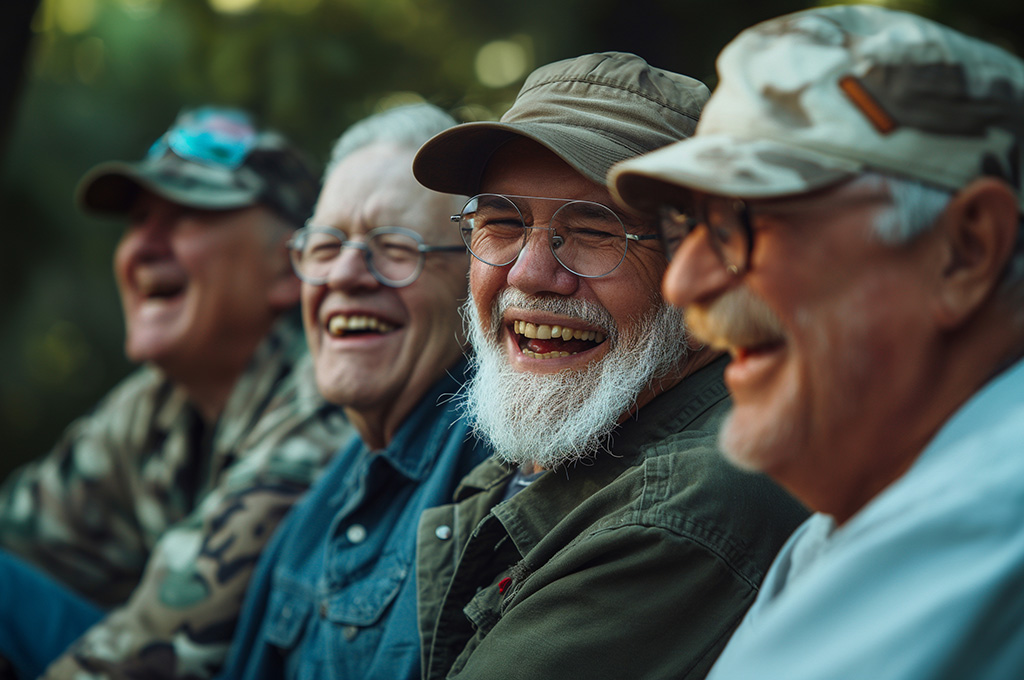 Four Veterans Laughing