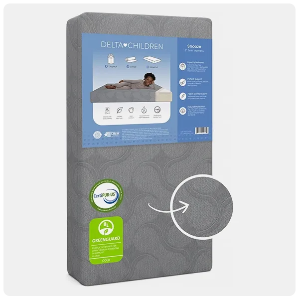 Delta Children Snooze 6-inch Memory Foam Twin Mattress