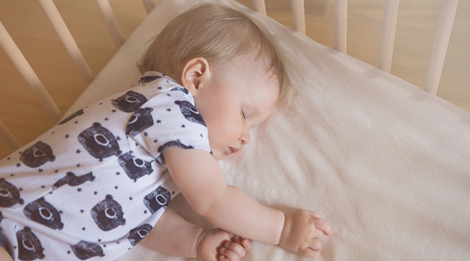 baby sleeping in crib